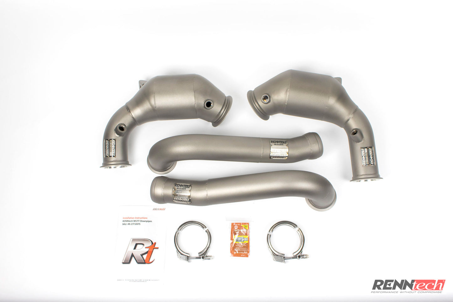 RENNtech | Downpipes mit 200-Zellen-Sportkatalysator | 222/217 - S63 AMG MY2018+ | 4,0-l-V8-BiTurbo | M177