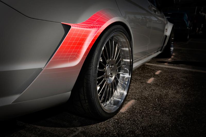 RENNtech Carbon Fiber Rear Widebody Conversion Kit for 204 C 63 AMG