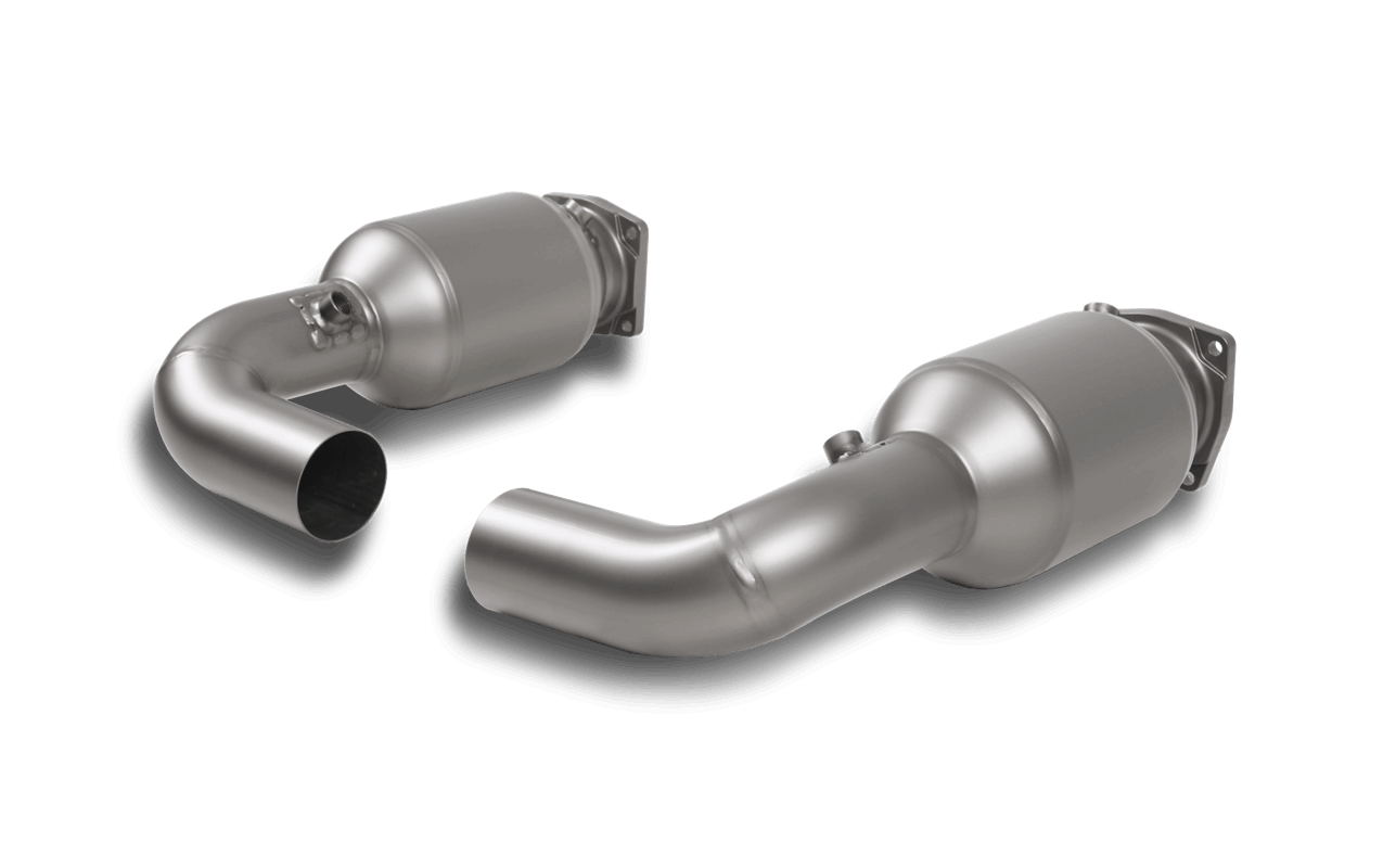 Akrapovic Link-pipe Set w. cat (Titanium) for Porsche 911 Turbo (997)