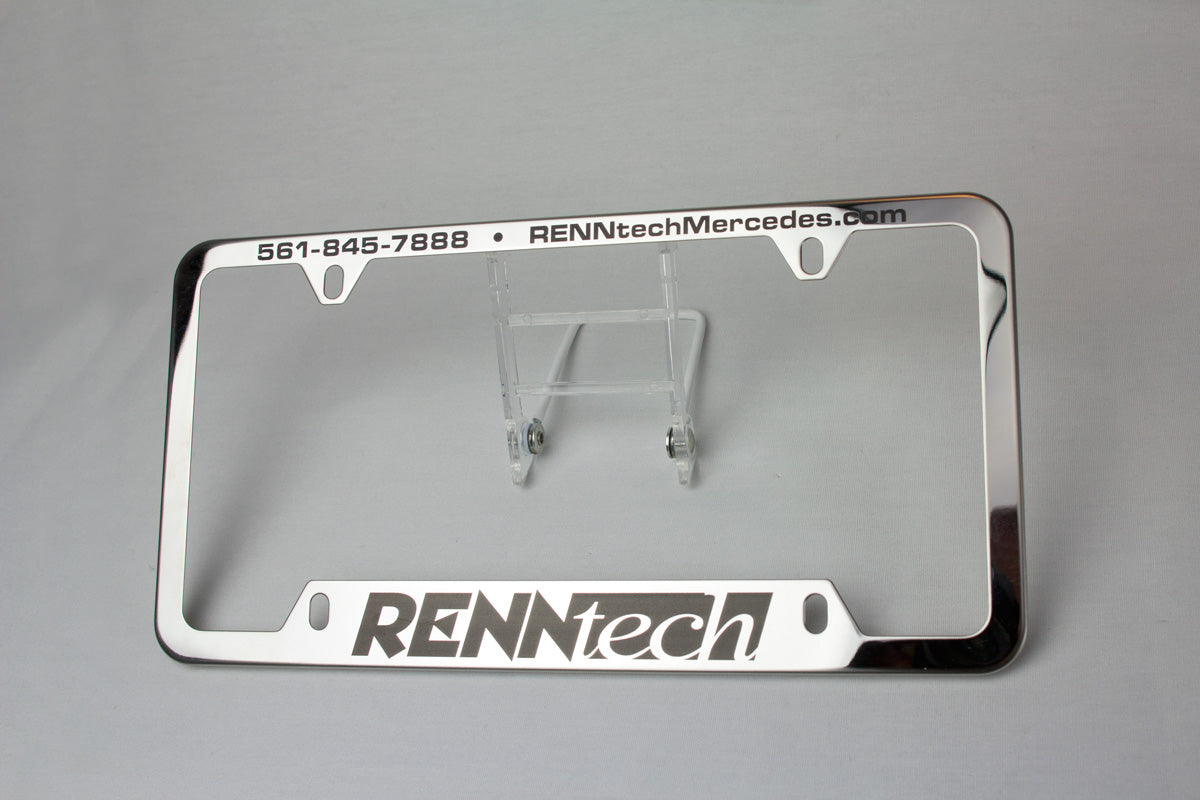 RENNtech License Plate Frame - Chrome