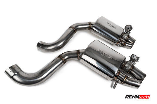 RENNtech | Stainless Steel Sport Mufflers w/ Valves | S 550 Coupe | C217 | 4.7L BiTurbo V8 | M278