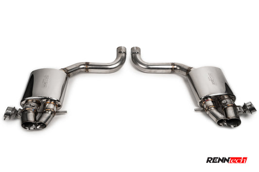 RENNtech | Stainless Steel Sport Mufflers w/ Valves | S 550 Coupe | C217 | 4.7L BiTurbo V8 | M278