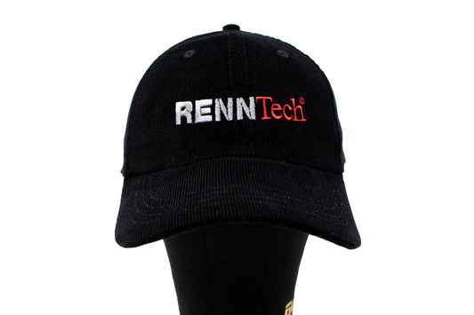 RENNtech Classic Corduroy Hat Black | Universal Adjustable Fit
