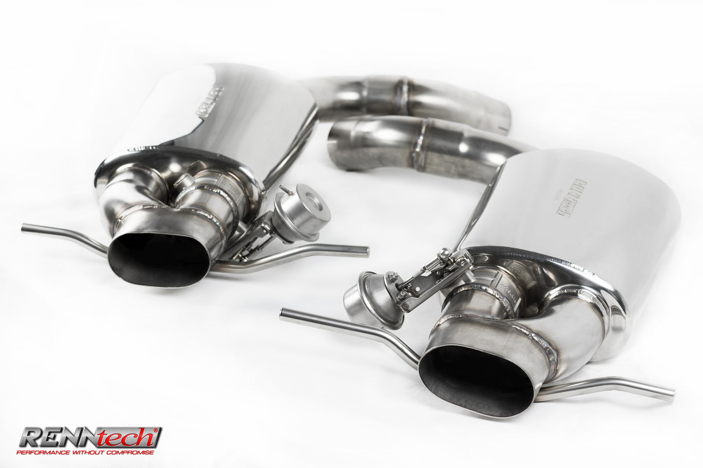 RENNtech | Stainless Steel Sport Mufflers w/Valves | S550 | W222 | 4.7L BiTurbo V8 | M278