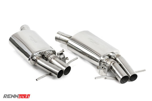 RENNtech | Stainless Steel Sport Mufflers w/Electronic Valves | S63 AMG | W222 | 5.5L BiTurbo V8 | M157