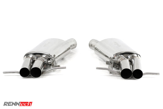 RENNtech | Stainless Steel Sport Mufflers w/Electronic Valves | S63 AMG | W222 | 5.5L BiTurbo V8 | M157