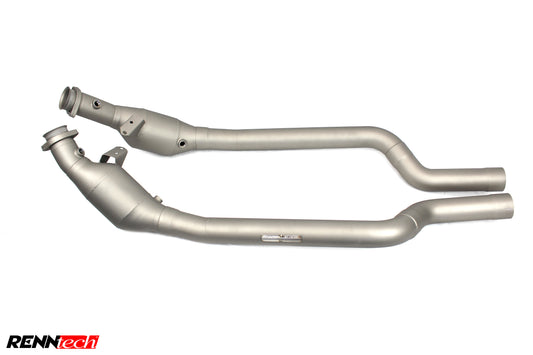 RENNtech Downpipes mit 200 Zellen Sportkatalysatoren für 231 - SL 63 AMG BiTurbo M157-Serie