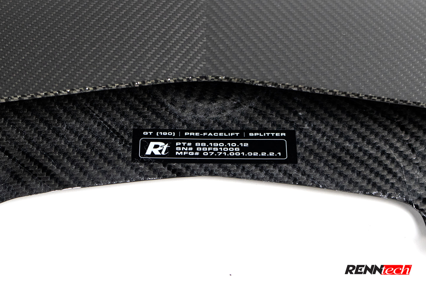 RENNtech | Carbon Fiber Front Splitter | C190 | AMG GT (2015-2017)