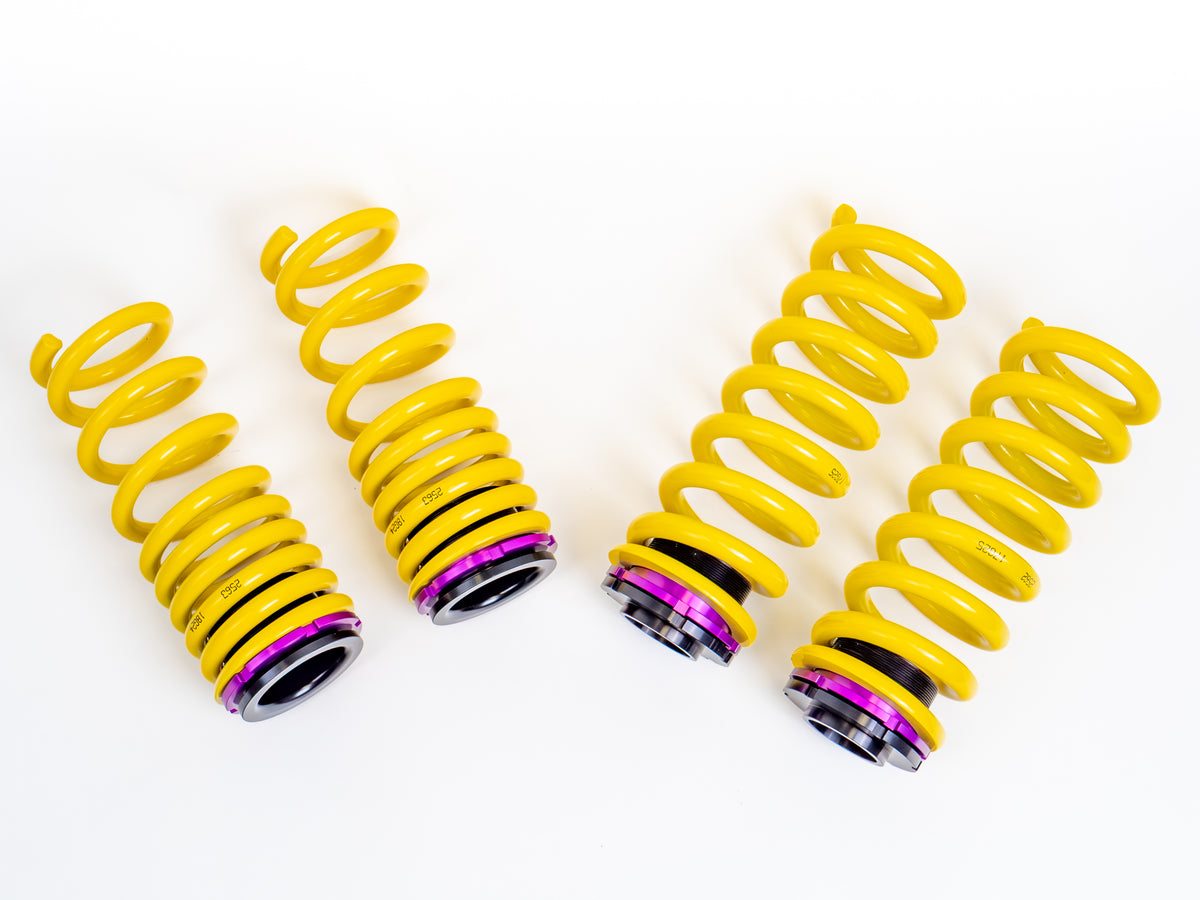 KW W124/R129 Coilover Suspension | V8 and V12 Models | Yellow/Purple