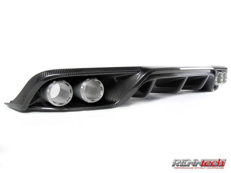 RENNtech Carbon Fiber | Rear Diffuser | w/ Integrated Exhaust Tips | 204 - C Class