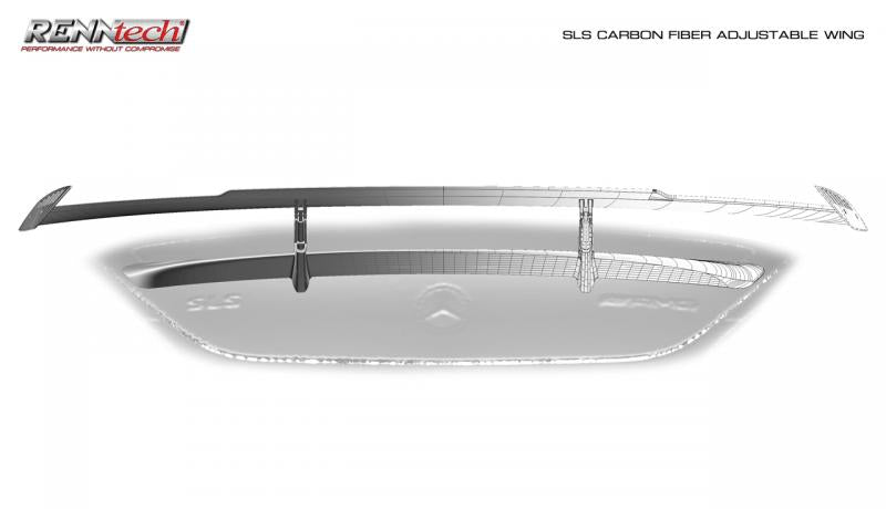 RENNtech | Carbon Fiber | Adjustable Wing w/ Lip Spoiler | C197 | SLS AMG