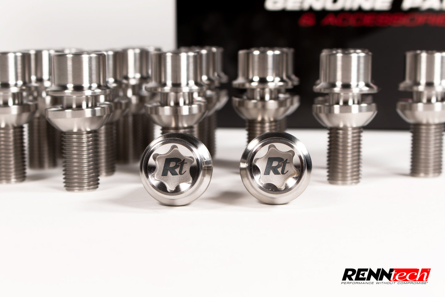 RENNtech Titanium Lug Bolts | Titanium Finish | 2-pc
