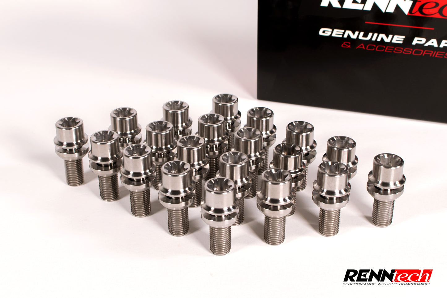 RENNtech Titanium Lug Bolts | Titanium Finish | 2-pc