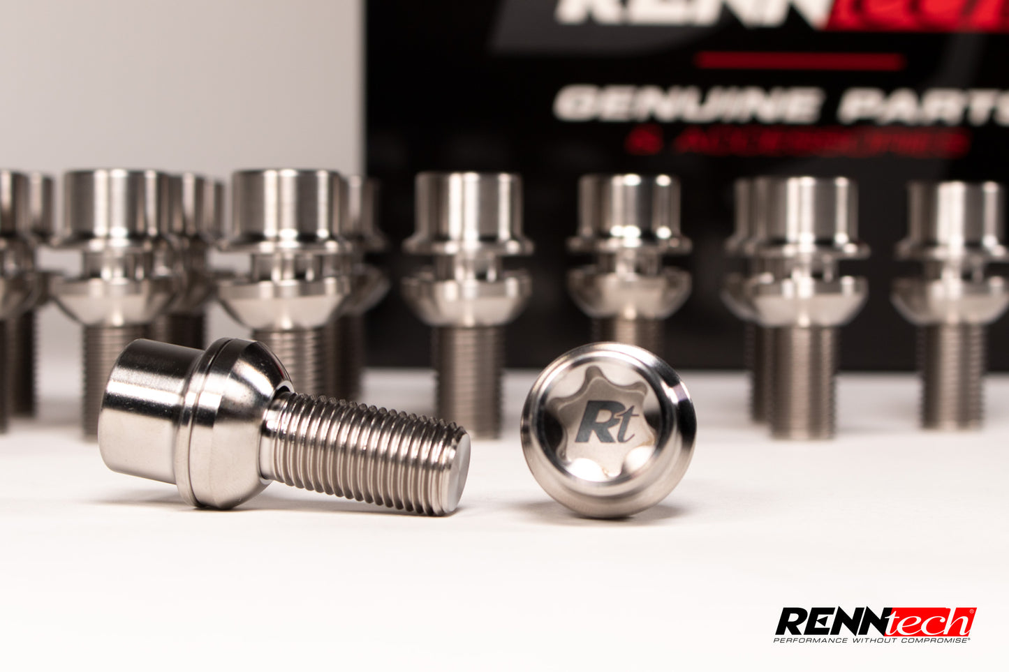 RENNtech Titanium Lug Bolts | Titanium Finish | 2-pc