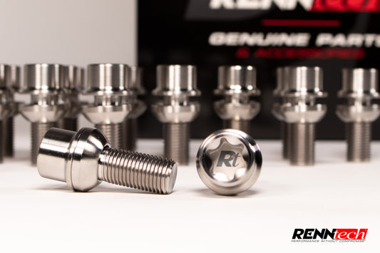 RENNtech Titanium Lug Bolts | Titanium Finish | 2-pc