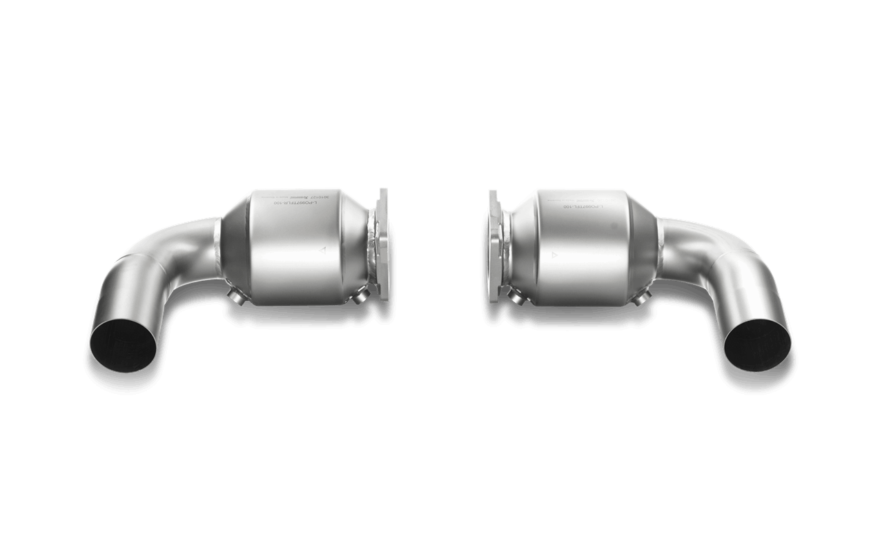 Akrapovic Link pipe set (200 cpsi cats, Titanium) for Porsche 911 Turbo/Turbo S (997.2)