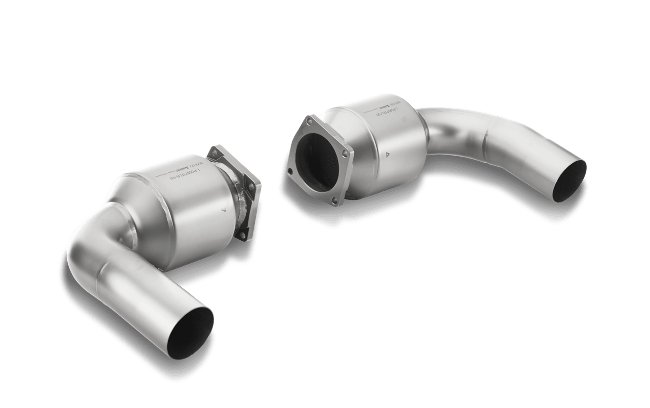 Akrapovic Link pipe set (200 cpsi cats, Titanium) for Porsche 911 Turbo/Turbo S (997.2)