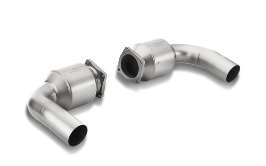 Akrapovic Link pipe set (200 cpsi cats, Titanium) for Porsche 911 Turbo/Turbo S (997.2)