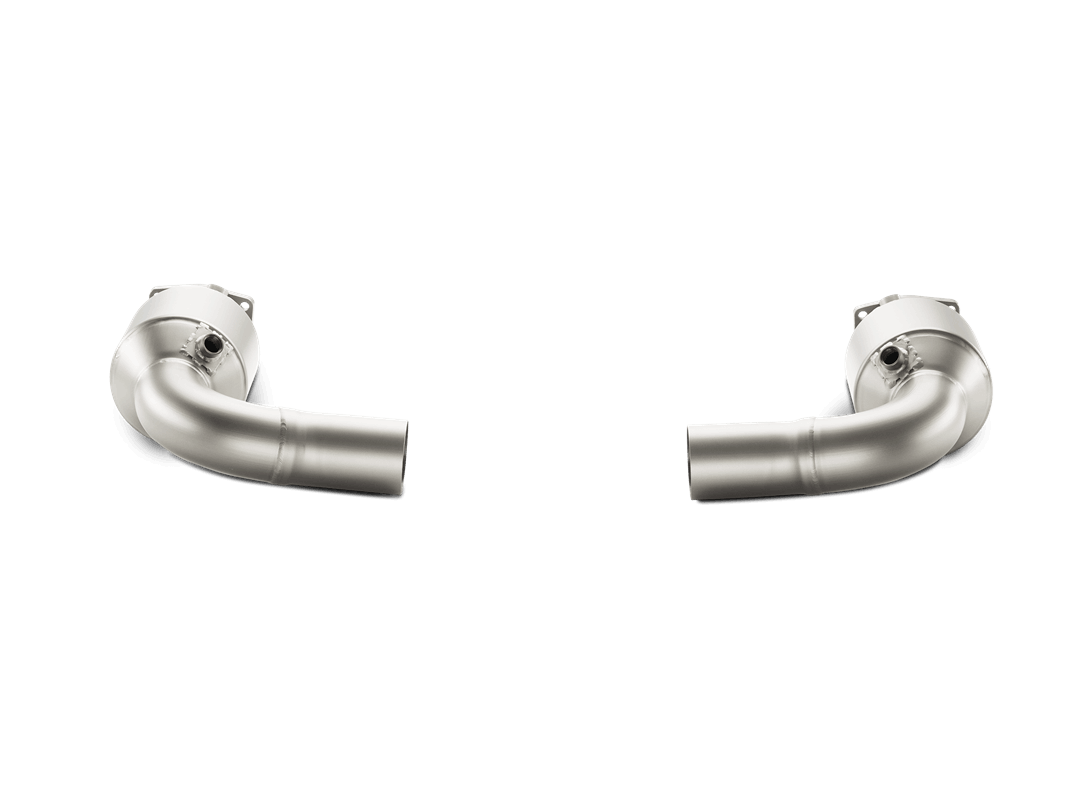 Akrapovic Link Pipe Set w Cat (Titanium) Porsche 911 Turbo/Turbo S (991)