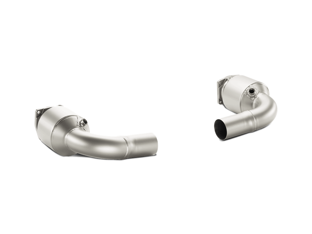 Akrapovic Link Pipe Set w Cat (Titanium) Porsche 911 Turbo/Turbo S (991)