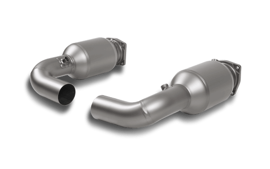 Akrapovic Link-pipe Set w. cat (Titanium) for Porsche 911 Turbo (997)