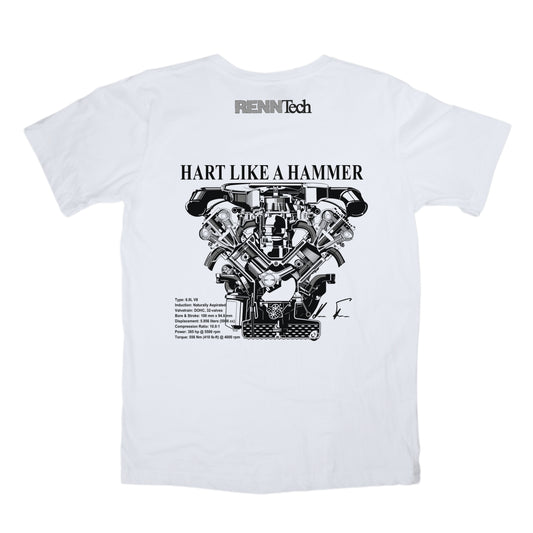 Hart Like a Hammer Tee | White | Hammer Capsule | Renntech