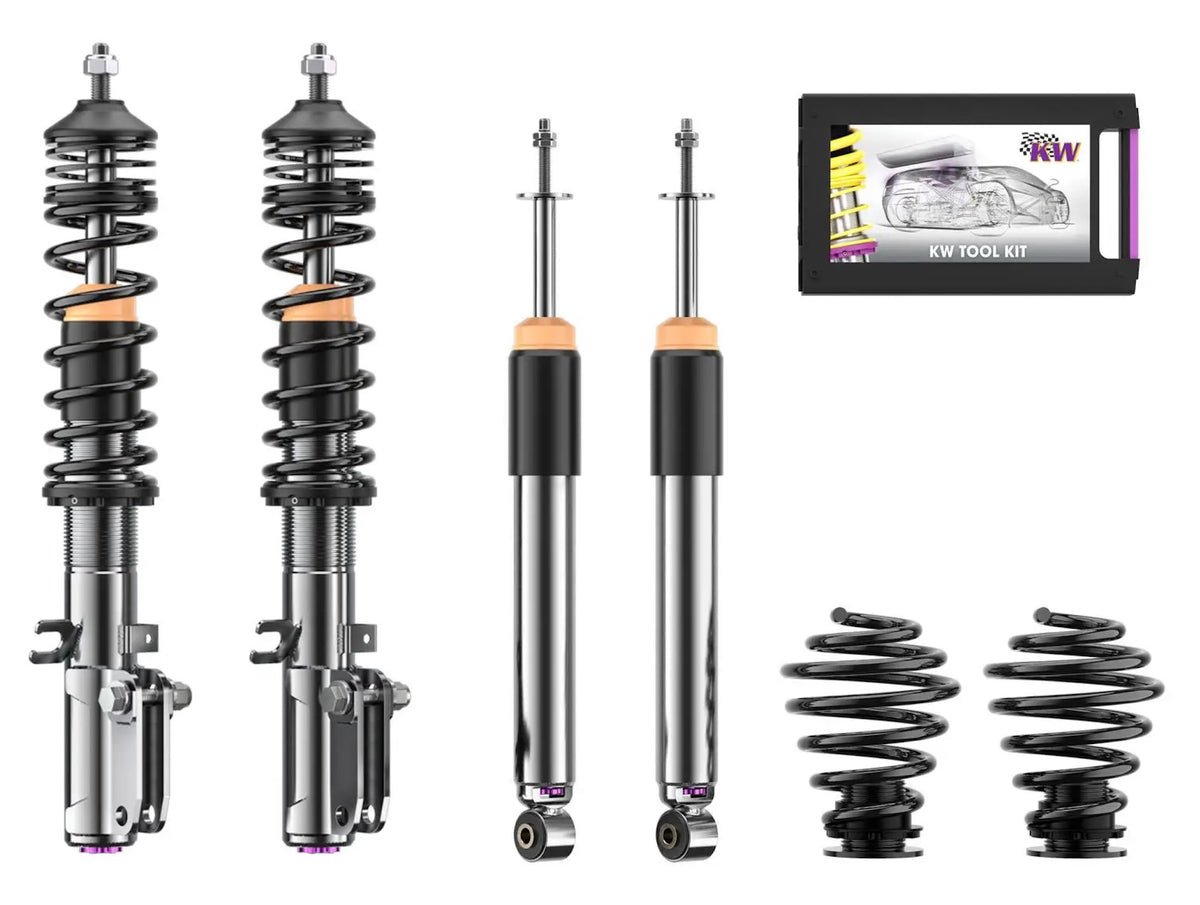 RENNtech-KW R129 Coilover Suspension | V8 and V12 Models | Silver/Black