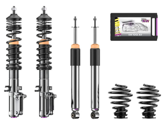 RENNtech-KW R129 Coilover Suspension | V8 and V12 Models | Silver/Black