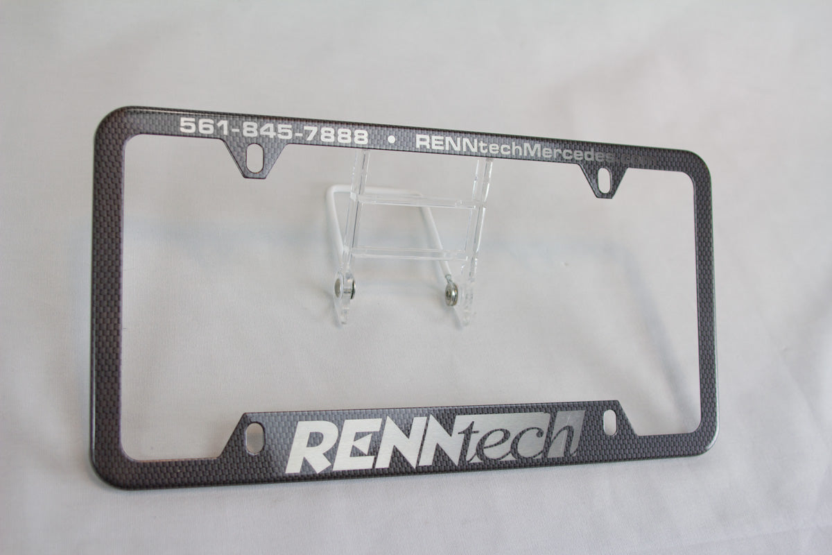 RENNtech License Plate Frame - Carbon