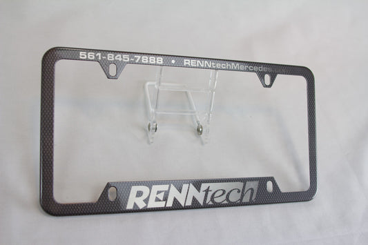 RENNtech License Plate Frame - Carbon