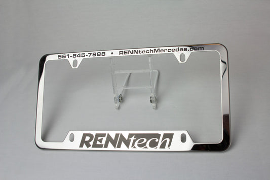 RENNtech License Plate Frame - Chrome