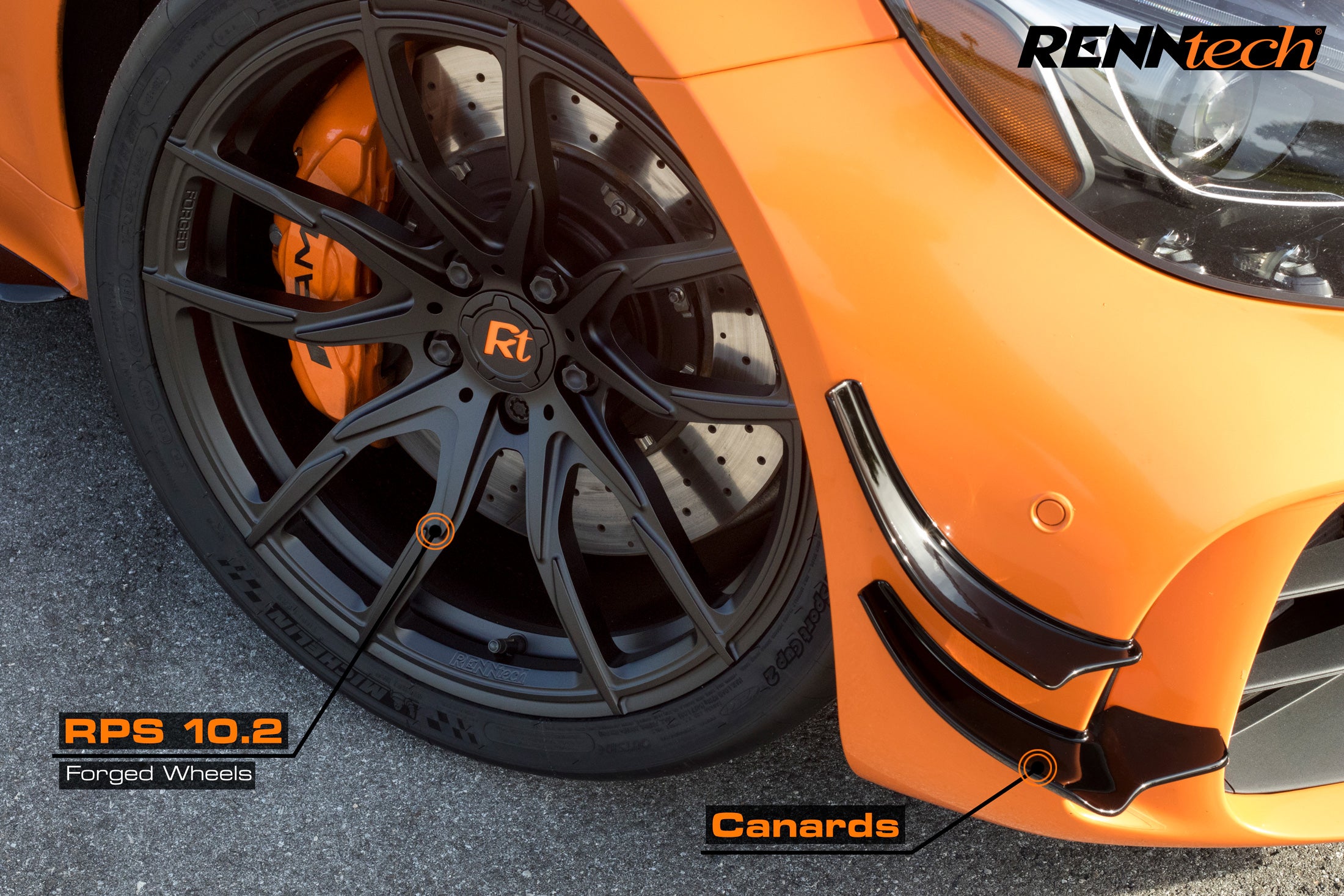 RENNtech | C190 | AMG GT R | Front Canards | Carbon Fiber