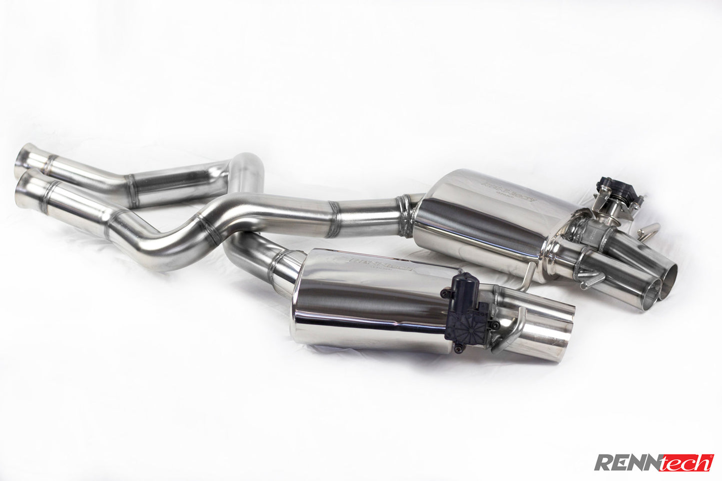 RENNtech | Stainless Steel Sport Mufflers w/Electronic Valves | C63 /S AMG | C205-Coupe | 4.0L BiTurbo V8 | M177