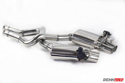 RENNtech | Stainless Steel Sport Mufflers w/Electronic Valves | C63 /S AMG | W205 | 4.0L BiTurbo V8 | M177