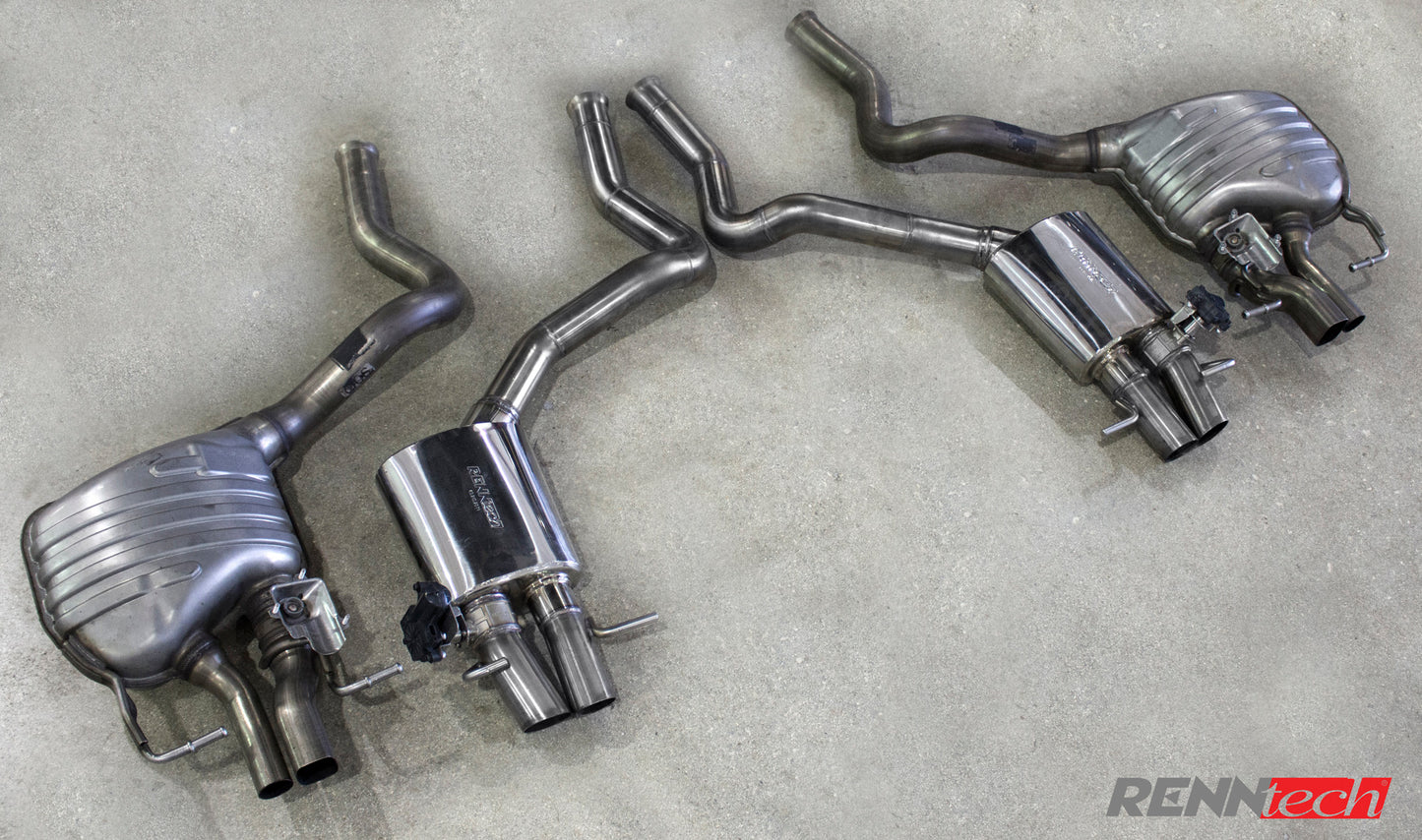 RENNtech | Stainless Steel Sport Mufflers w/Electronic Valves | C63 /S AMG | C205-Coupe | 4.0L BiTurbo V8 | M177