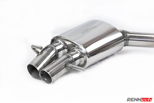 RENNtech | Stainless Steel Sport Mufflers without Electronic Valves | C63 /S AMG | W205-Sedan | 4.0L BiTurbo V8 | M177
