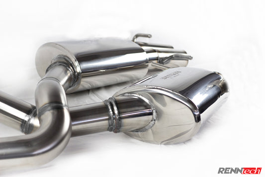 RENNtech | Stainless Steel Sport Mufflers without Electronic Valves | C63 /S AMG | W205-Sedan | 4.0L BiTurbo V8 | M177
