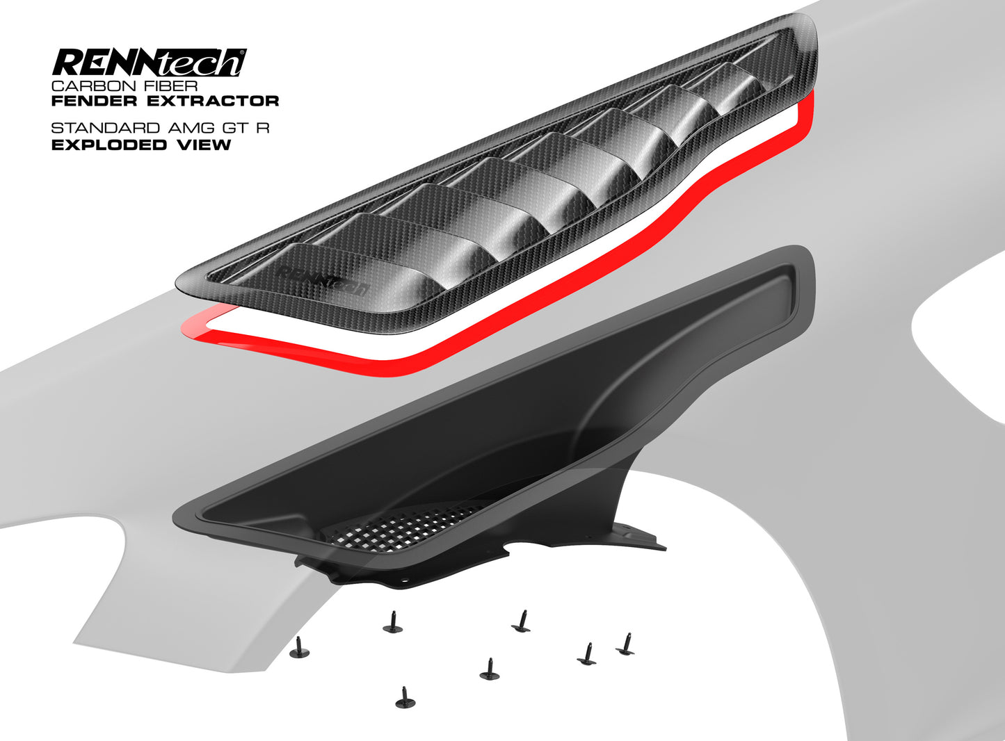 RENNtech | 190 - AMG GT | Fender Extractors | Carbon Fiber