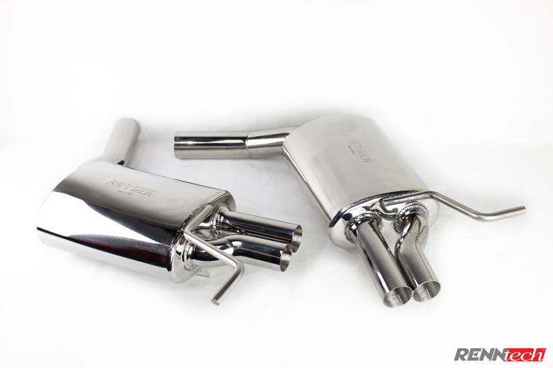 RENNtech | Stainless Steel Sport Mufflers | C218 - CLS550 | W212 - E550 | M278 | 4.7L V8 BiTurbo