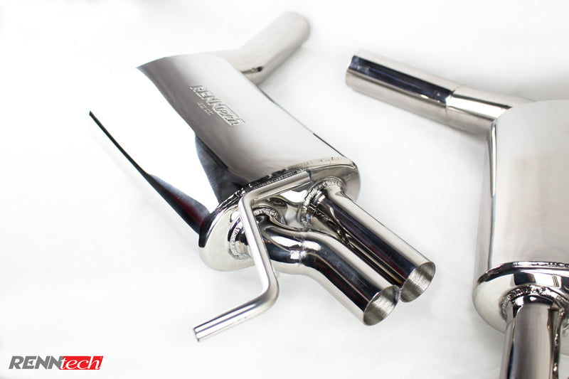 RENNtech | Stainless Steel Sport Mufflers | C218 - CLS550 | W212 - E550 | M278 | 4.7L V8 BiTurbo